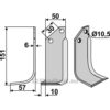 Rotorfreskniv - 151x50x6mm - Venstre - Badalini