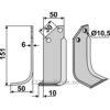 Rotorfreskniv - 151x50x6mm - Venstre - Badalini