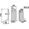 Rotorfreskniv - 115x40x6mm - Venstre - B.C.S.