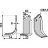 Rotorfreskniv - 173x60x7mm - Venstre - B.C.S.