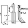Rotorfreskniv - 230x40x6mm - Venstre