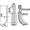 Rotorfreskniv - 230x45x6mm - Venstre