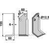 Rotorfreskniv - 155x60x6mm - Venstre - Breviglieri