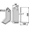 Rotorfreskniv - 200x80x7mm - Høyre - Breviglieri