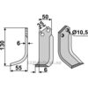 Rotorfreskniv - 130x50x6mm - Venstre - Breviglieri