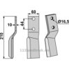Rotorfreskniv - 210x60x10mm - Venstre - Breviglieri