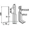 Universal Kniv - 228x40x6mm - Venstre
