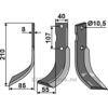 Rotorfreskniv - 210x40x8mm - Venstre - Calderoni