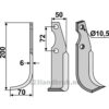 Rotorfreskniv - 200x50x6mm - Venstre - Casorzo