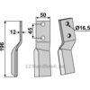 Rotorfreskniv - 196x50x12mm - Venstre - Celli, Tortella
