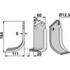 Rotorfreskniv - 164x60x6mm - Venstre - Celli