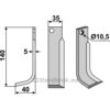 Rotorfreskniv 140x35x5 - 140x35x5mm - Venstre - Comeb
