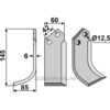Rotorfreskniv - 145x60x6mm - Venstre - Comeb, M.E.A.A.T.