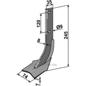 Rotorfreskniv til - 245x35x8mm - Comeb
