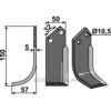Rotorfreskniv - 150x50x5mm - Venstre - Comeb