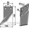 Rotorfreskniv - 180x90x10mm - Venstre - Comeb