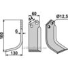 Rotorfreskniv - 160x60x6mm - Venstre - Agritalia, Carraro S.p.A.
