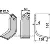 Rotorfreskniv - 160x60x6mm - Høyre - Agritalia, Carraro S.p.A.