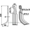 Rotorfreskniv - 220x45x6mm - Venstre - Diesse