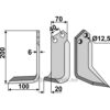 Rotorfreskniv - 200x70x6mm - Venstre - Dondi