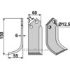 Rotorfreskniv - 150x60x6mm - Venstre - Dondi