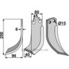 Rotorfreskniv - 200x80x6mm - Venstre - Eberhardt
