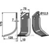 Rotorfreskniv - 175x70x7mm - Venstre - Forigo-Roteritalia