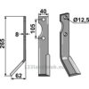 Rotorfreskniv - 265x40x8mm - Venstre - Forigo-Roteritalia