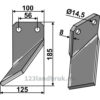 Rotorfreskniv - 185x100x8mm - Venstre - Forigo-Roteritalia