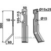 Rotorfreskniv - 300x50x10mm - Venstre - Forigo-Roteritalia