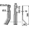 Rotorfreskniv - 300x50x10mm - Høyre - Forigo-Roteritalia