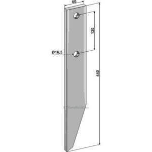 Steinrive Tind - Steinslager - 440x60x12mm - Grimme, Gruse