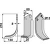 Rotorfreskniv - 210x80x8mm - Venstre - Howard