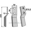 Rotorfreskniv - 235x50x12mm - Venstre - Howard