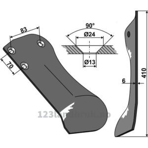 Skjær - 410x6mm - Venstre - Röll