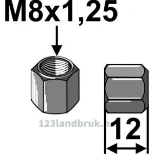 Mutter - 10.9 - M8x1,25mm