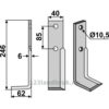 Rotorfreskniv - 246x40x6mm - Venstre - M.A.B. Bocchini