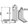 Rotorfreskniv - 223x90x8mm - Venstre - Gaspardo, Maschio