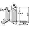 Rotorfreskniv - 223x90x8mm - Høyre - Gaspardo, Maschio