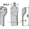 Rotorfreskniv - 181x80x8mm - Høyre - Gaspardo, Maschio