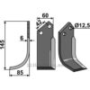 Rotorfreskniv - 145x60x6mm - Venstre - M.E.A.A.T.