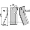 Rotorfreskniv - 210x70x10mm - Venstre - Massano