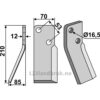 Rotorfreskniv - 210x70x12mm - Venstre - Massano