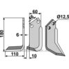 Rotorfreskniv - 180x60x6mm - Venstre - Muratori, Sovema