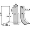 Rotorfreskniv - 279x60x6mm - Venstre - Muratori