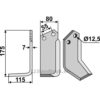 Rotorfreskniv - 175x80x7mm - Venstre - Nardi