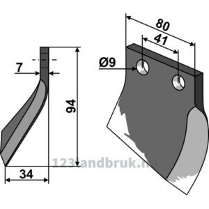 Gravekniv - Høyre - Oosterlaan
