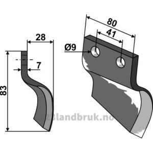 Gravekniv - Høyre - Oosterlaan