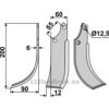 Rotorfreskniv - 200x60x6mm - Venstre - Ortolan