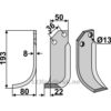 Rotorfreskniv - 193x50x8mm - Venstre - P.G.S.